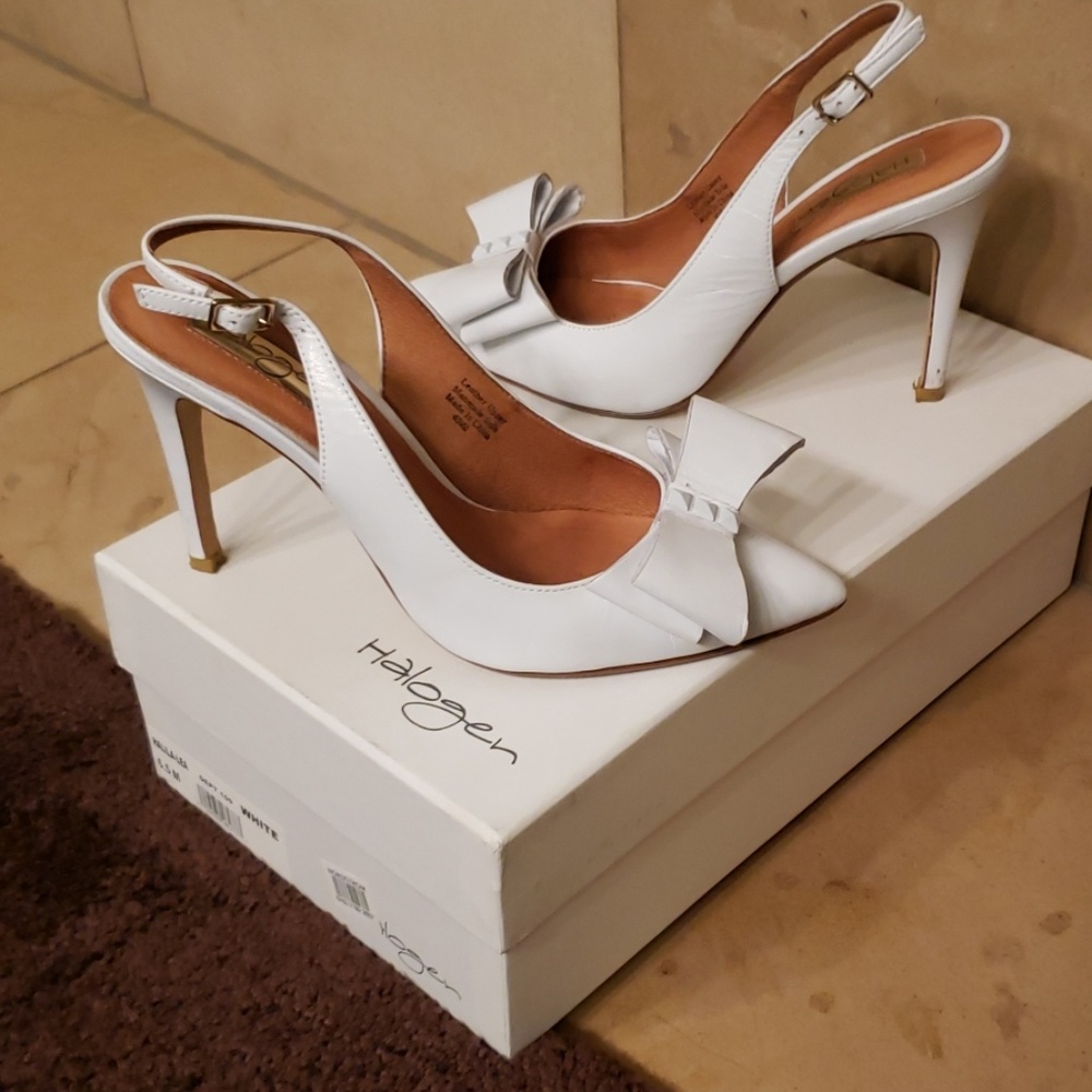 Halogen White Halila Sling Backs